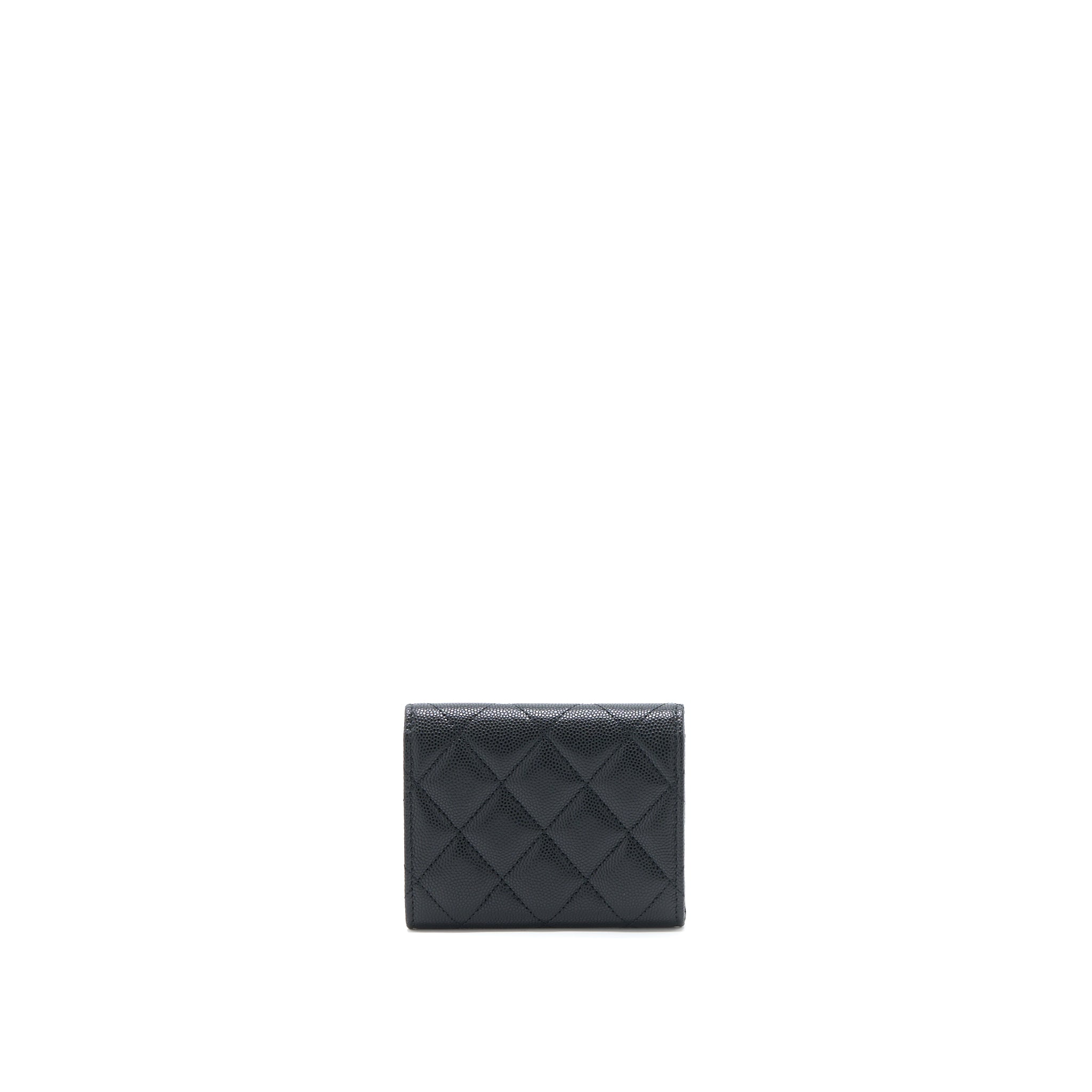Chanel 23P Detail Logo Flap Card Holder Caviar Black LGHW (Microchip) - Image 2