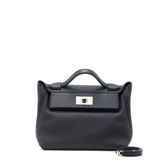 Hermes 24/24 2424 - 29 Bag Togo/Swift Black SHW Stamp Z