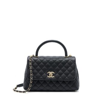 Chanel Medium Coco Handle Caviar Black LGHW