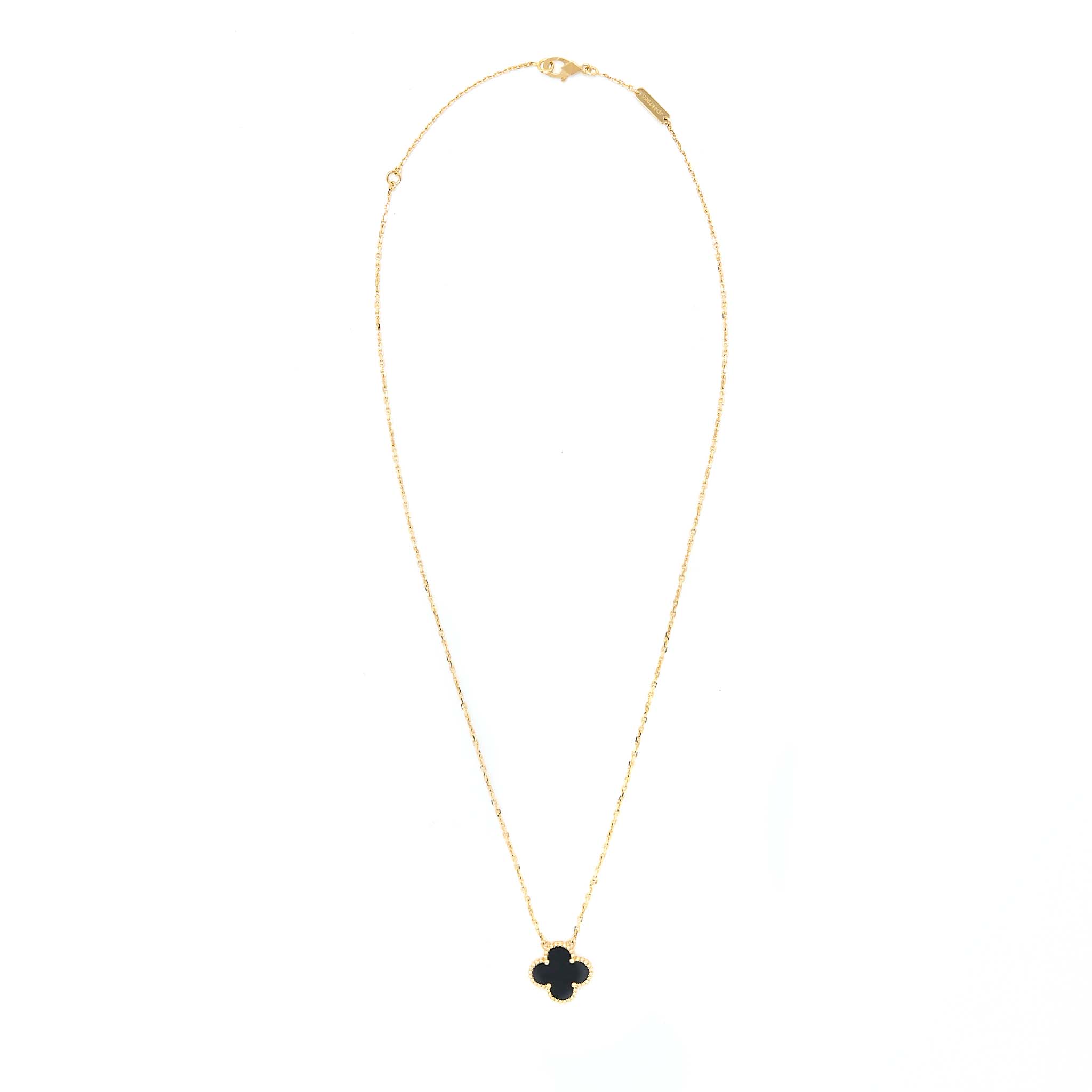 Van Cleef & Arpels Vintage Alhambra Pendant Black Onyx/18k Yellow Gold - Image 2