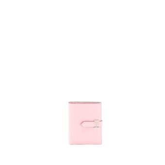 Hermes Bearn Compact Wallet Chevre Mysore 3Q Rose Sakura SHW Stamp D