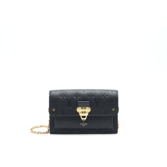 LOUIS VUITTON VAVIN CHAIN WALLET BLACK