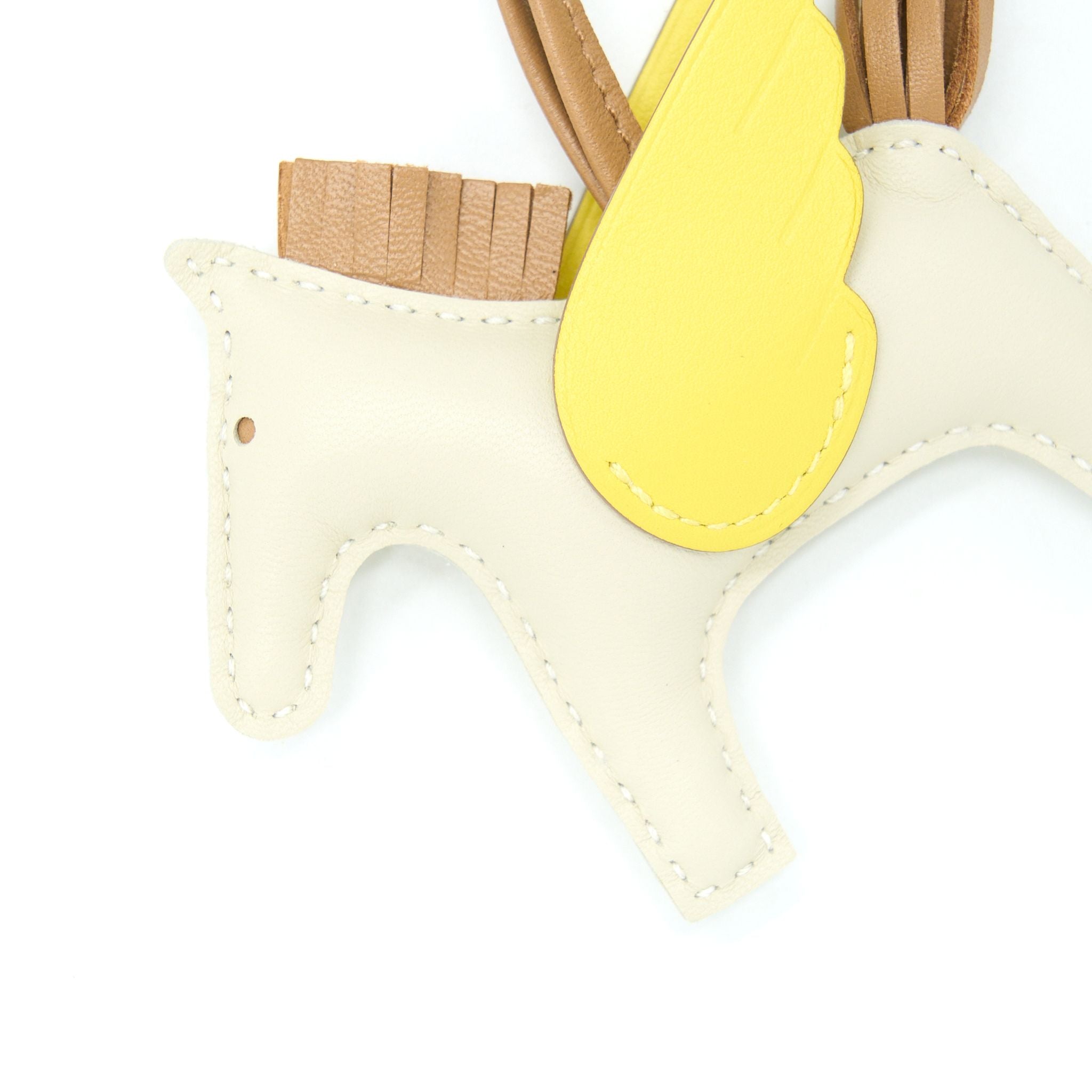 Hermes Rodeo Pegase PM Bag Charm Craie / Chai / Lime Stamp U - Image 2