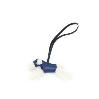 Hermes Buddy Bag Charm Blue Saphir/Black Stamp U