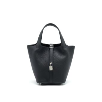 Hermes picotin Lock Bag 18 Black SHW Stamp Z