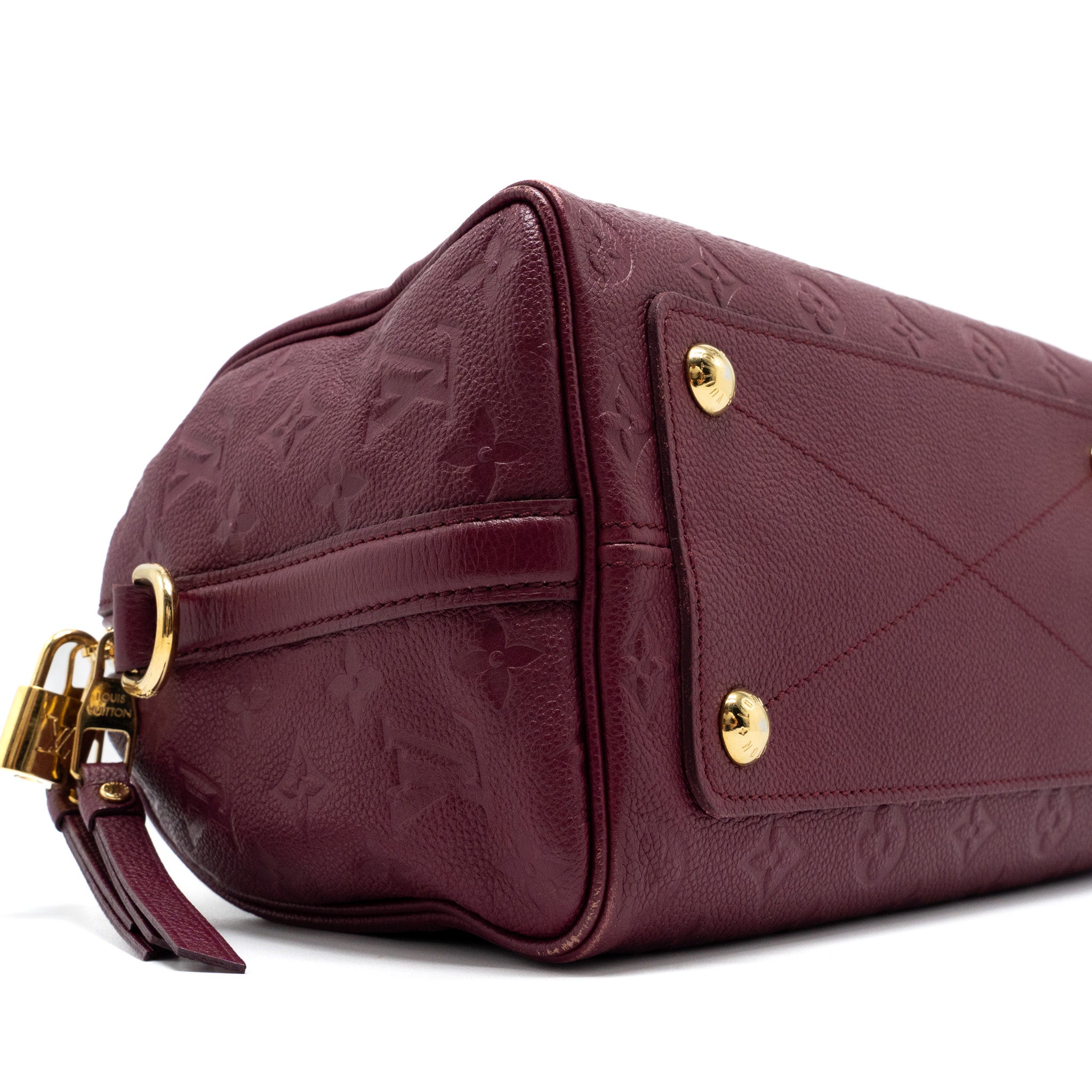 Louis Vuitton Speedy 25 Bandouliere Monogram Empreinte Purple GHW - Image 12