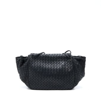 Bottega Veneta Intrecciato Flap Bag Black