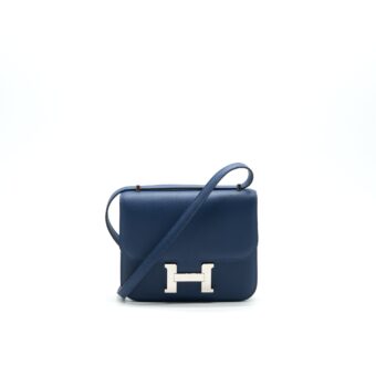 HERMES CONSTANCE MINI S4 DEEP BLUE SHW EPSOM LEATHER STAMP D
