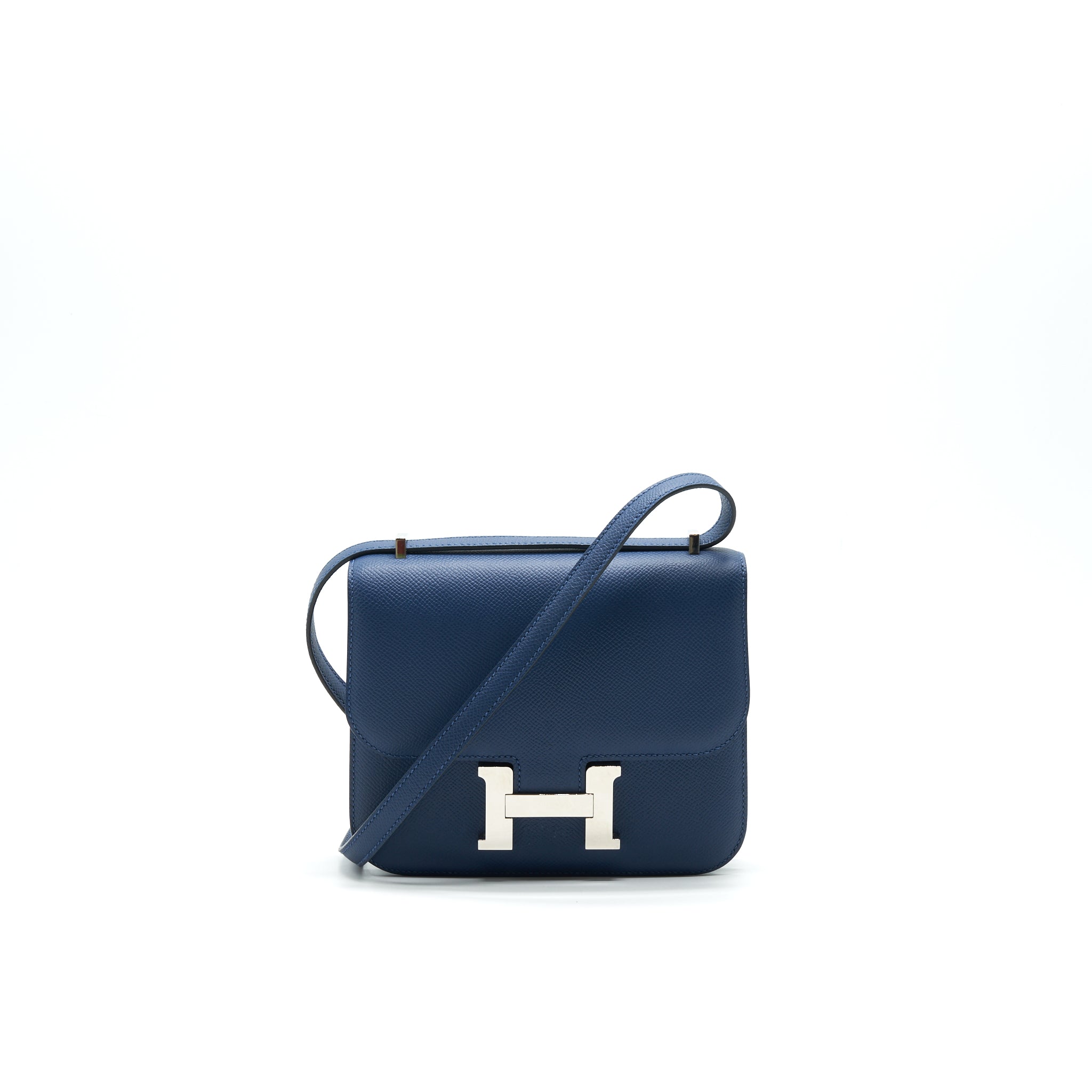 HERMES CONSTANCE MINI S4 DEEP BLUE SHW EPSOM LEATHER STAMP D