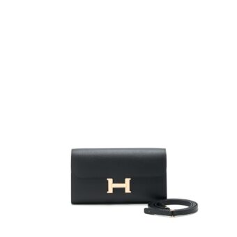 Hermes Constance To Go Epsom Black RGHW Stamp Z