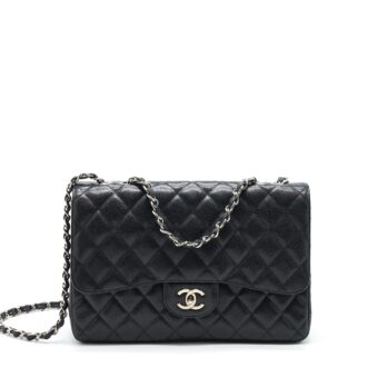 Chanel Jumbo Single Flap Bag Caviar Black SHW