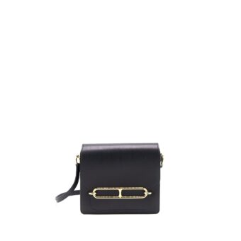 Hermes Mini Roulis Evergrain Black GHW Stamp Y