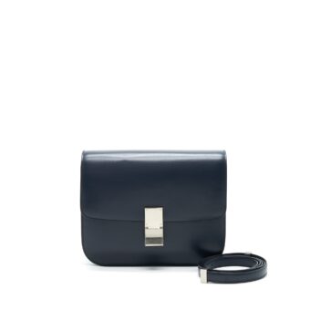 Celine Medium Classic Box Bag Navy/Light Blue