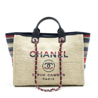 CHANEL Deauville Tote in Canvas Multicolored
