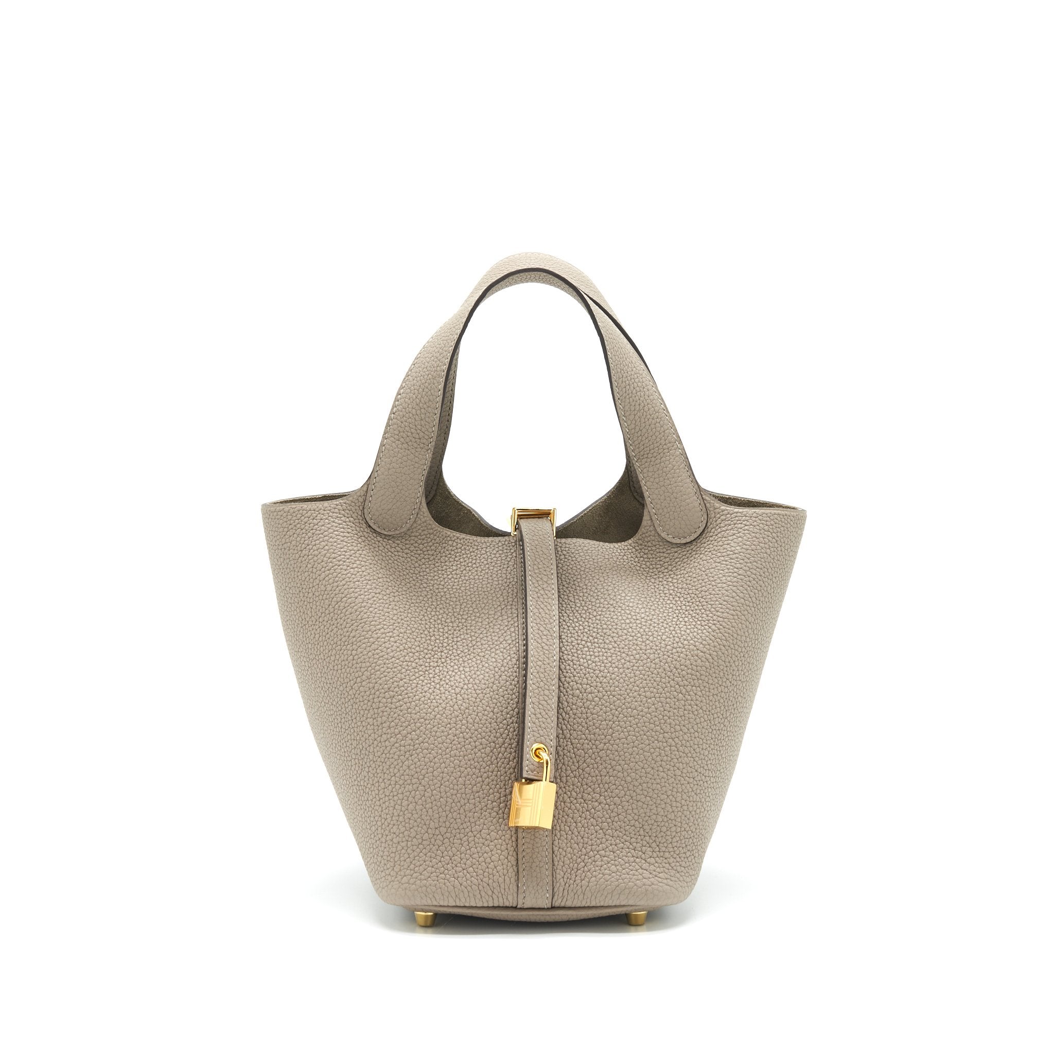 Hermes Picotin 18 Lock Bag Taurillon Maurice M8 Gris Asphalte GHW Stamp Z
