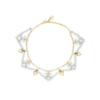 Chanel Crystal CC Choker Gold Tone