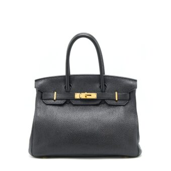 Hermes Birkin 30 Black GHW stamp A