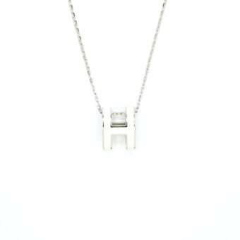 Hermes Pop H Pendant Blanc SHW
