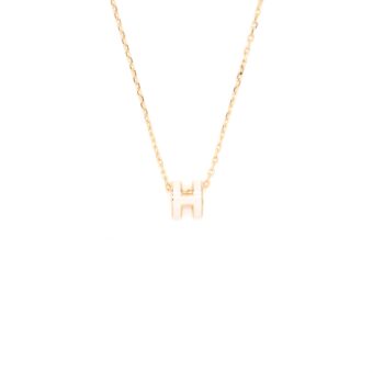 Hermes Mini Pop H Pendant Rose Dragee RGHW