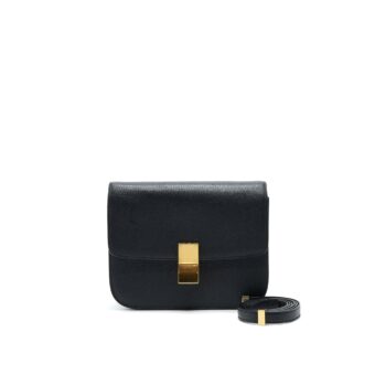 CELINE MEDIUM CLASSIC BOX BAG Goatskin LACK