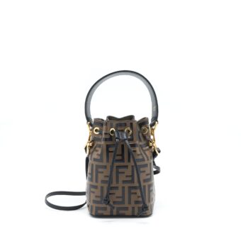 Fendi Mon Tresor bucket bag calfskin brown GHW