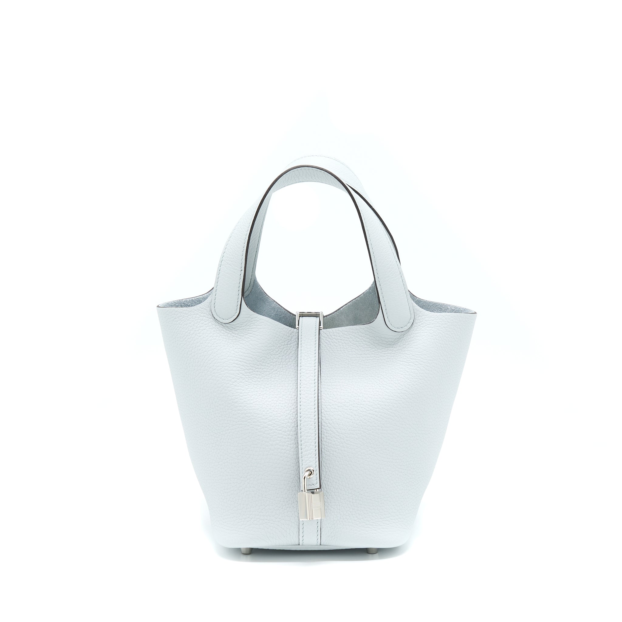 Hermes Picotin 18 Lock Bag Clemence Blue Pale SHW Stamp U