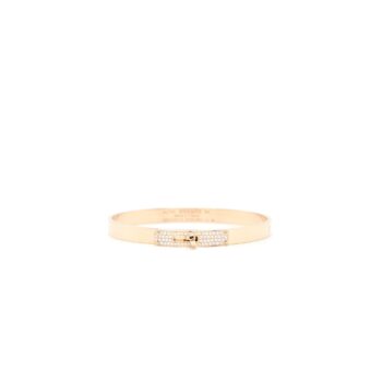 Hermes Size SH Kelly Bracelet Rose Gold Diamonds