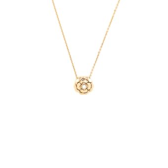 Chanel Extrait De Camellia Necklace 18k Pink gold with a Dimond