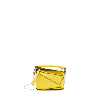 Loewe Nano Puzzle classic calfskin yellow with SHW
