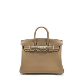Hermes Birkin 25 Swift Etoupe SHW stamp Y