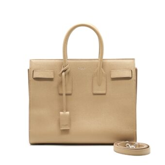 Saint Laurent Sac De Jour Tote Bag Beige SHW