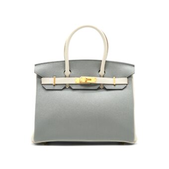 HERMES BIRKIN 30 GRIS MOUETTE / CRAIE BRUSHED GHW