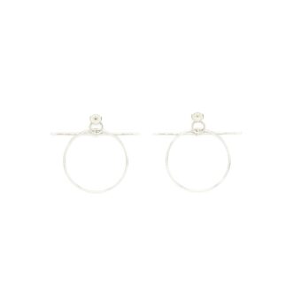 Hermes Loop Earrings, Medium Model Sterling silver