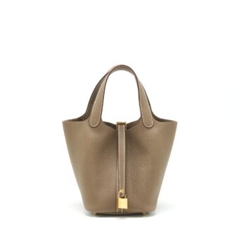 Hermes picotin 18 Lock Bag Etoupe GHW stamp Z