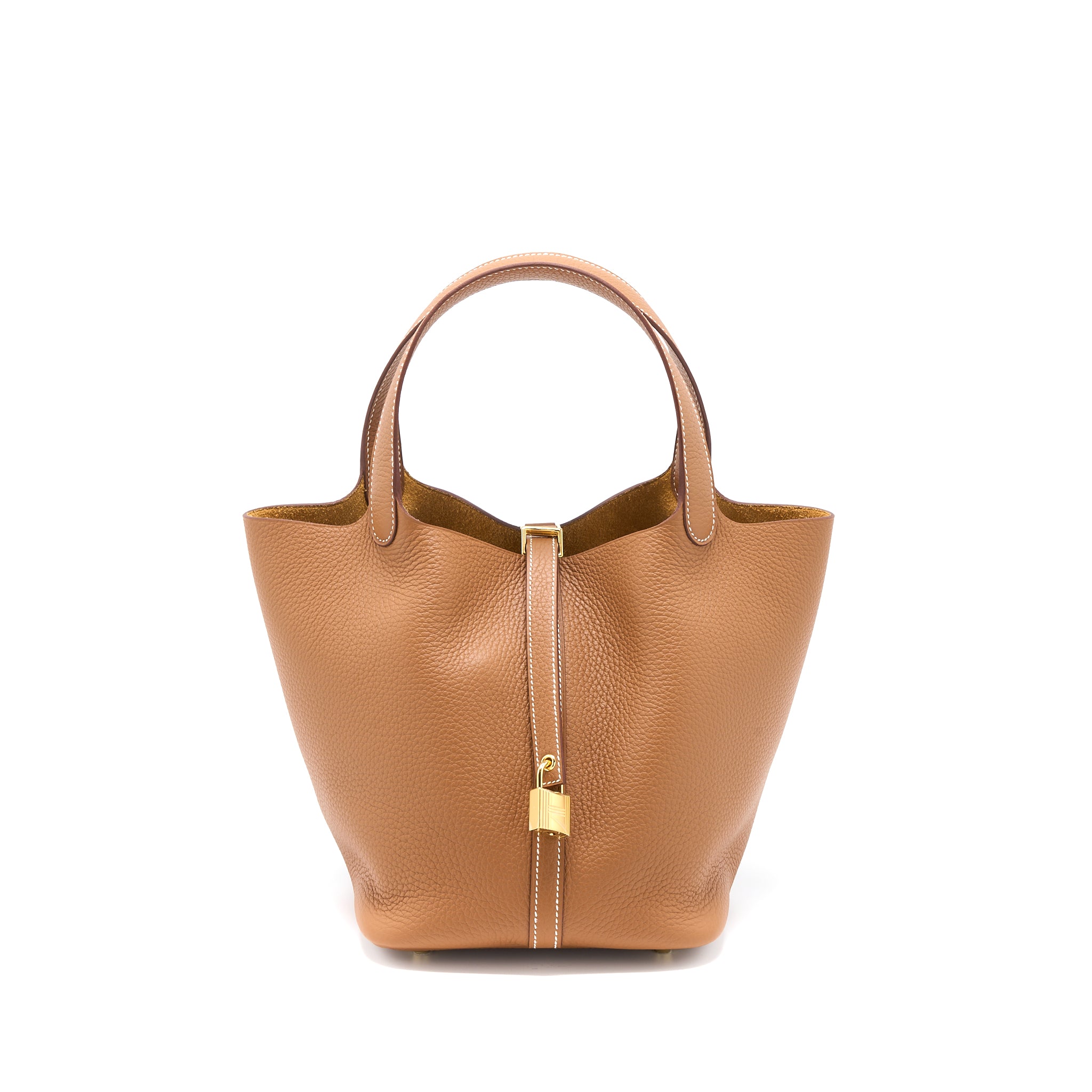 Hermes Picotin 22 Lock Bag Clemence Gold GHW Stamp B