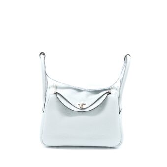 Hermes Lindy 26 Clemence Blue Pale SHW Stamp B