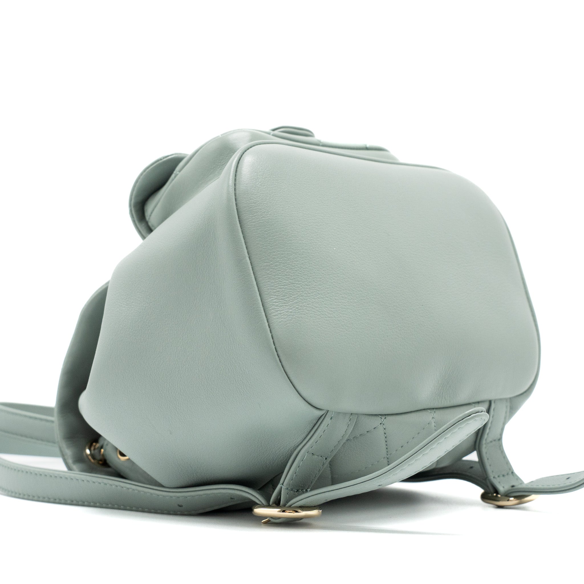 Chanel 23C Mini Duma Backpack Calfskin Light Grey LGHW (Microchip) - Image 13
