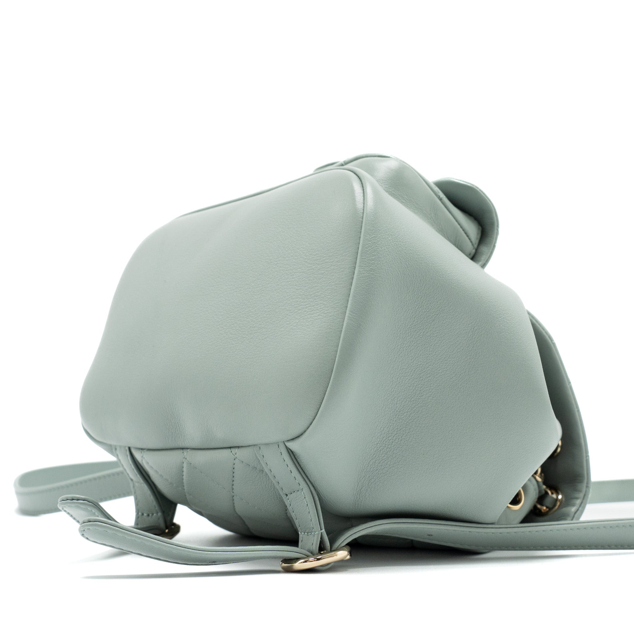 Chanel 23C Mini Duma Backpack Calfskin Light Grey LGHW (Microchip) - Image 14