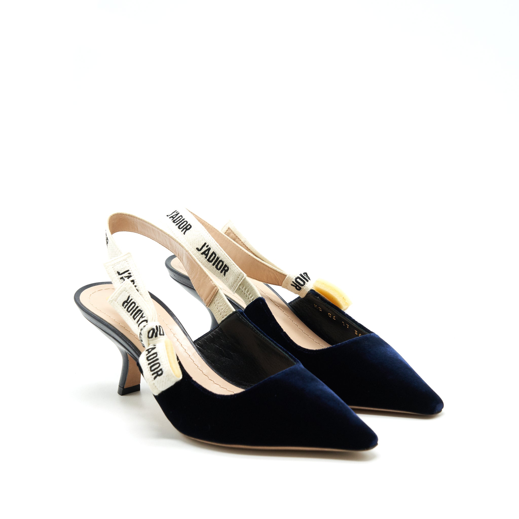 Dior size 36 Slingback pump velvet Navy