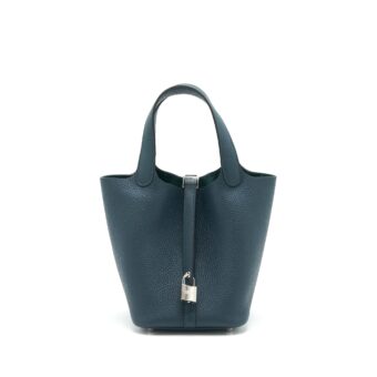 Hermes Picotin 18 Lock Bag 6O Vert Cypres SHW Stamp Z