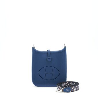Hermes Mini Evelyne 16 Taurillon Maurice Deep Blue/ Multicolour Strap SHW Stamp Y