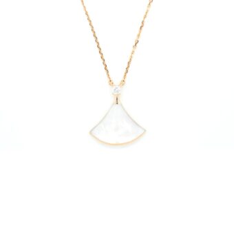 Bvlgari Diva’s Dream Necklace Mother Of Pearl With Diamond Rose Gold