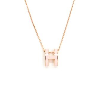 Hermes pop H pendant Rose Dragee RGHW