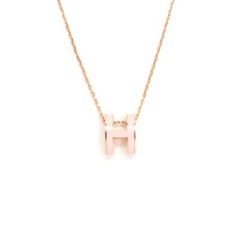 Hermes Pop H Pendant Pink With RGHW