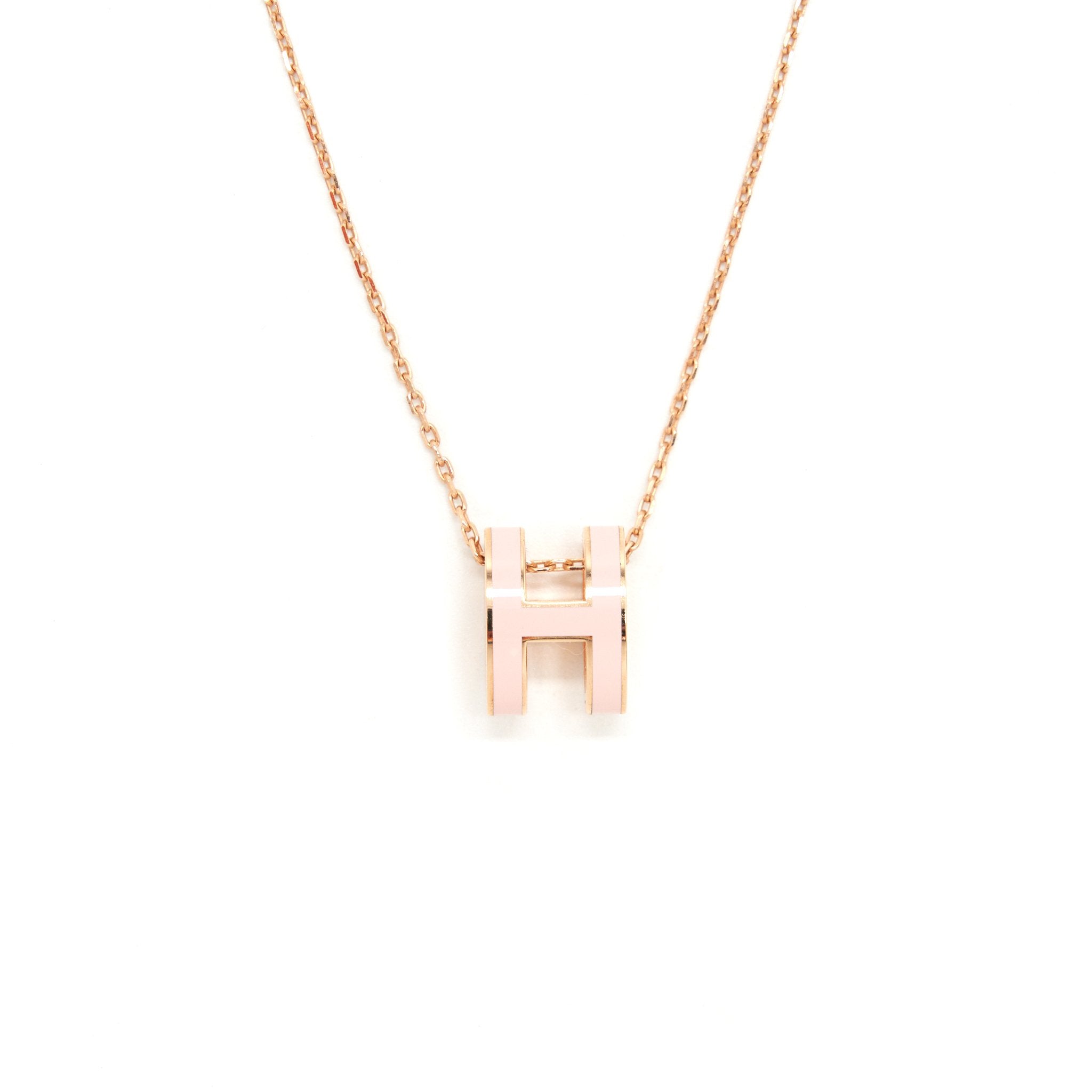Hermes Pop H Pendant Pink With RGHW