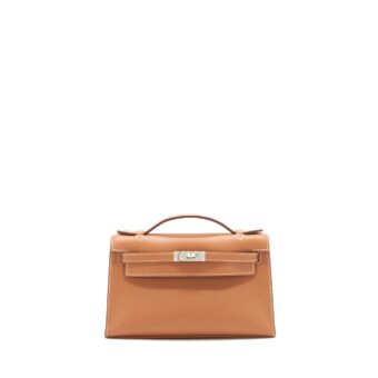Hermes Kelly Pochette Swift Gold SHW stamp Z