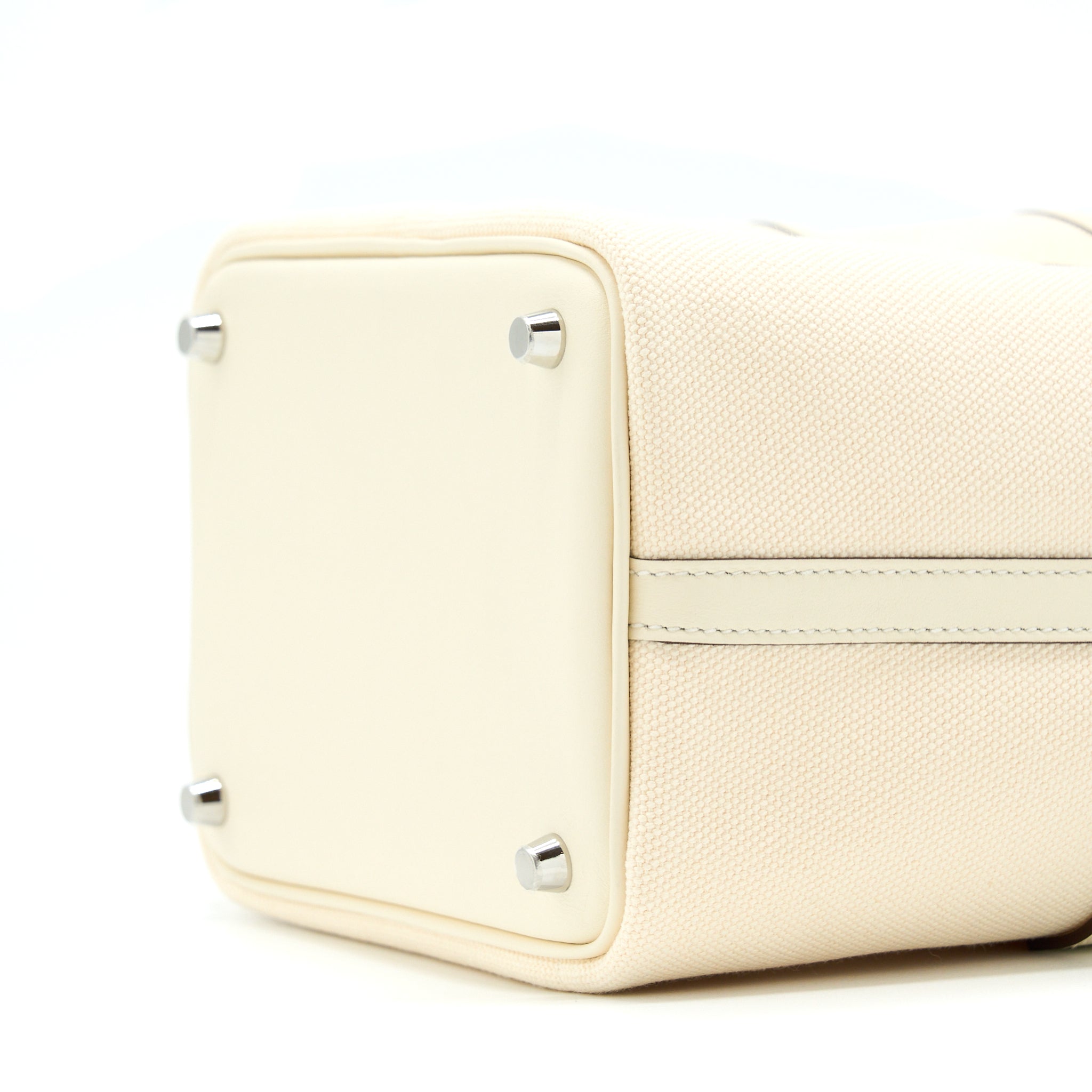 Hermes Picotin Cargo 18 Swift/Toile Canvas Ecru Nata SHW Stamp Z - Image 7
