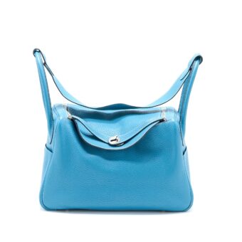 Hermes Lindy 34 Clemence Blue Jeans SHW Stamp T