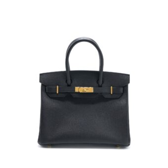 Hermes Birkin 30 Epsom Black GHW Stamp C