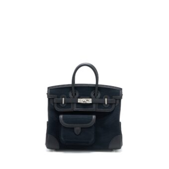 Hermes Birkin 25 Cargo Toile Geoland/Swift Black SHW Stamp U